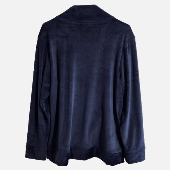 Croft & Barrow Women's XXL Navy Blue Super Soft Pull Over Sweater 1/4 Zipper 2XL - Picture 2 of 7